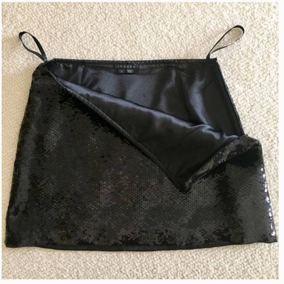 Flawless Theory Black Sequin Mini Skirt $295 - Picture 6 of 8